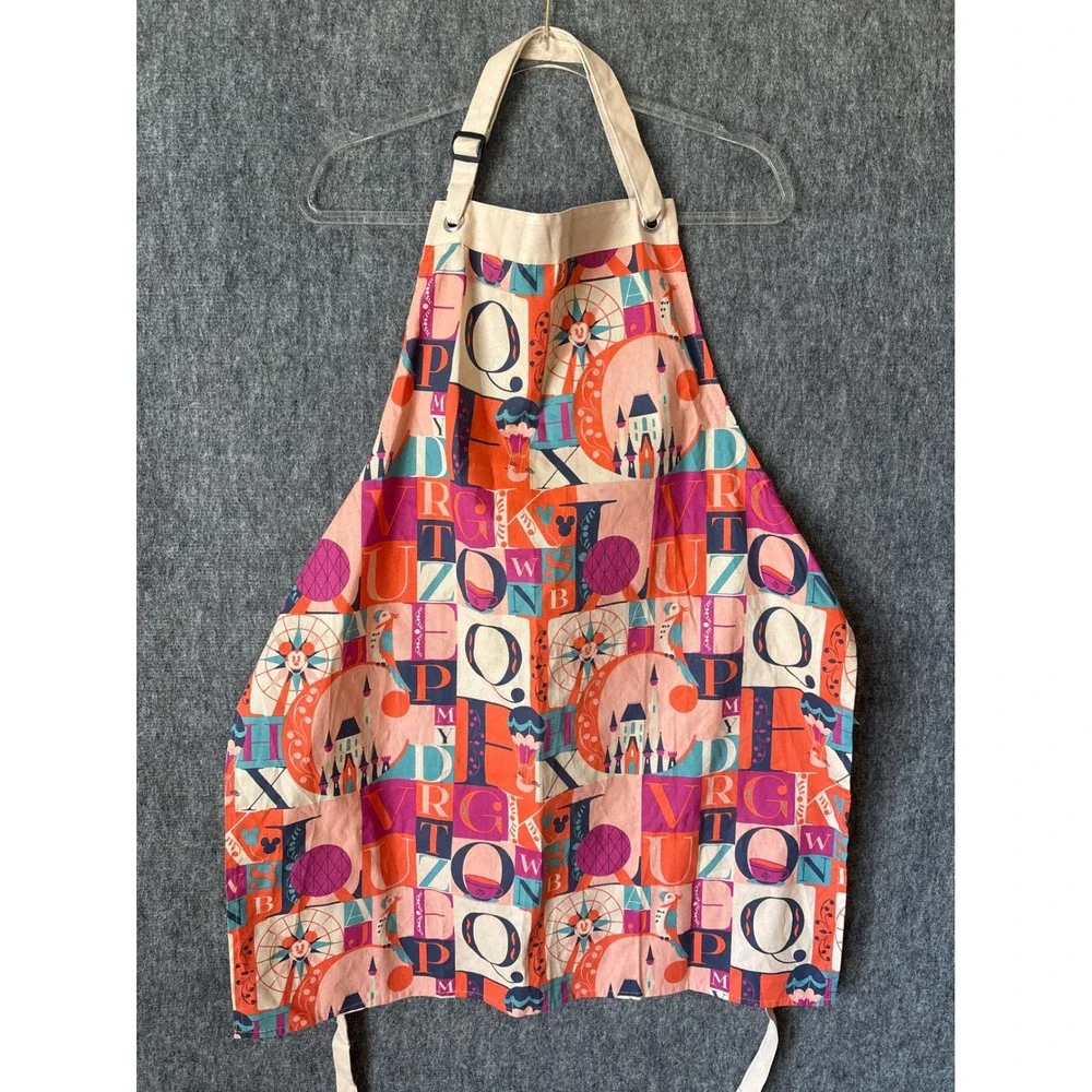 New! Disney Parks ABC Collection Apron California Adventure, Castle, Tiki Room